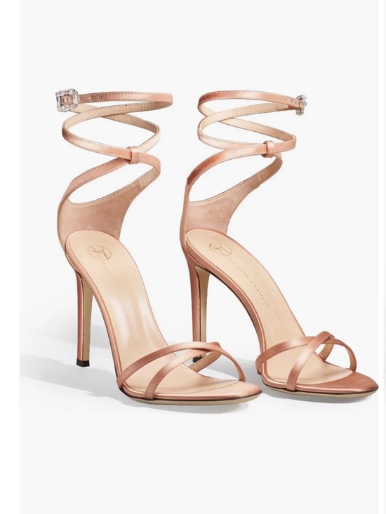 Temperley London Shoes - Temperley London Vixen Satin Strappy Sandals - Nude